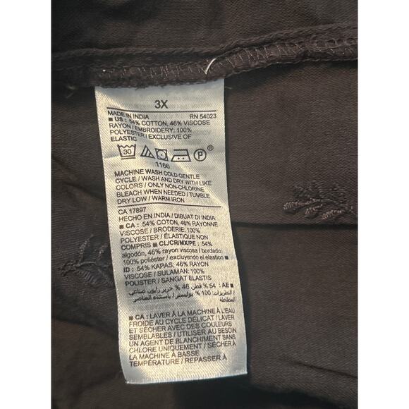 NWT Old Navy Plus Size Black Tiered Dress Long Sleeve Ties Cotton Blend Size 3X - Picture 5 of 6